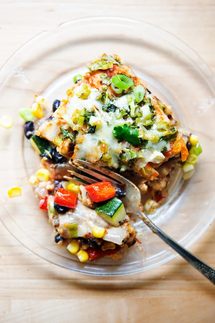 Easy Vegetarian Tortilla Casserole: Healthy Weeknight Mexican Meal
